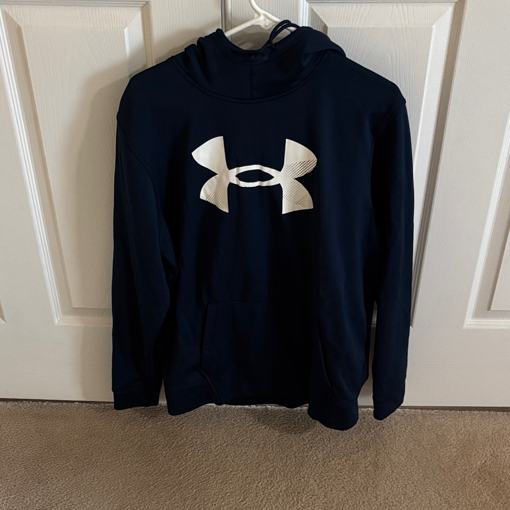 Under Armour Navy Hoodie with White Logo